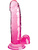 King Cock Clear: Dildo with Balls, 20 cm, pink