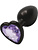 Ouch!: Heart Gem Metal Butt Plug, small, grey