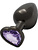 Ouch!: Heart Gem Metal Butt Plug, medium, grey