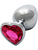 Ouch!: Heart Gem Metal Butt Plug, large, silver