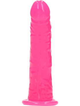 RealRock: Glow in the Dark Realistic Dildo, 15.5 cm, pink