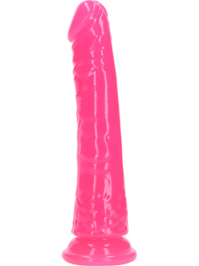 RealRock: Glow in the Dark Realistic Dildo, 15.5 cm, pink