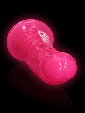 RealRock: Glow in the Dark Realistic Dildo, 15.5 cm, pink