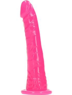 RealRock: Glow in the Dark Realistic Dildo, 15.5 cm, pink