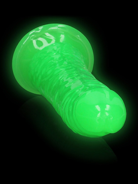 RealRock: Glow in the Dark Realistic Dildo, 18 cm, green