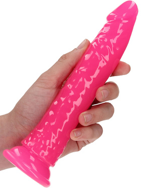 RealRock: Glow in the Dark Realistic Dildo, 20 cm, pink