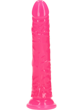 RealRock: Glow in the Dark Realistic Dildo, 20 cm, pink