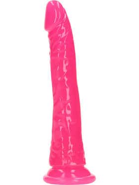 RealRock: Glow in the Dark Realistic Dildo, 20 cm, pink