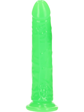 RealRock: Glow in the Dark Realistic Dildo, 22.5 cm, green