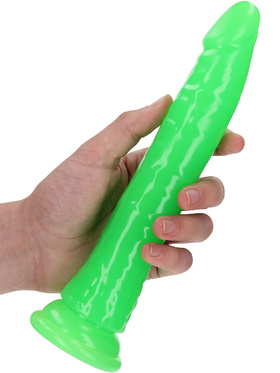 RealRock: Glow in the Dark Realistic Dildo, 22.5 cm, green