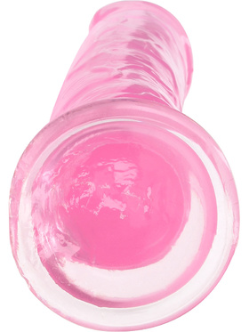 RealRock: Crystal Clear Straight Realistic Dildo, 23 cm, pink