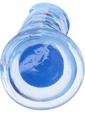 RealRock: Crystal Clear Straight Realistic Dildo, 14.5 cm, blue