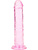 RealRock: Crystal Clear Straight Realistic Dildo, 14.5 cm, pink