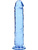 RealRock: Crystal Clear Straight Realistic Dildo, 18 cm, blue