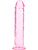 RealRock: Crystal Clear Straight Realistic Dildo, 18 cm, pink