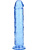 RealRock: Crystal Clear Straight Realistic Dildo, 20 cm, blue