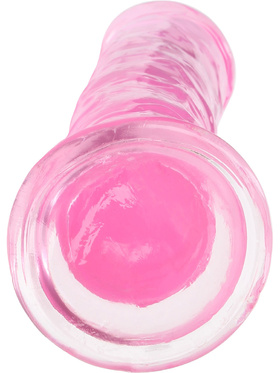 RealRock: Crystal Clear Straight Realistic Dildo, 20 cm, pink