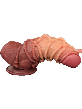 LoveToy: Dual-layered Silicone Cock with Rope, 24.5 cm