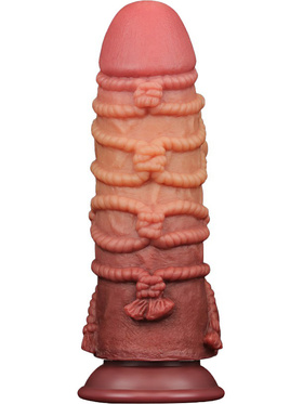 LoveToy: Dual-layered Silicone Cock with Rope, 24.5 cm