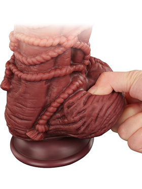 LoveToy: Dual-Layered Silicone Cock with Rope, 27 cm