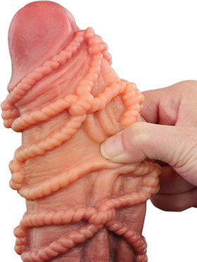 LoveToy: Dual-Layered Silicone Cock with Rope, 27 cm