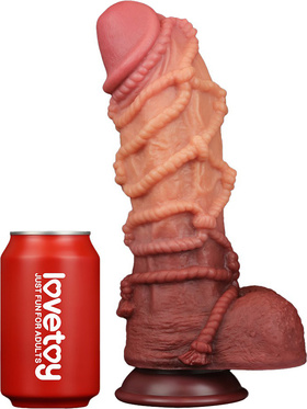 LoveToy: Dual-Layered Silicone Cock with Rope, 27 cm