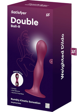 Satisfyer: Double Ball-R, Weighted Dildo, red