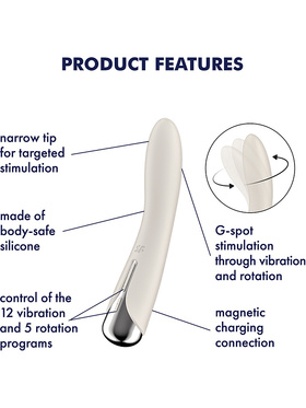 Satisfyer: Spinning Vibe 1, Rotating Vibrator, white