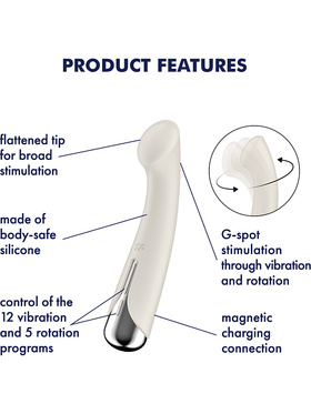 Satisfyer: Spinning G-Spot 1, Rotating Vibrator, white