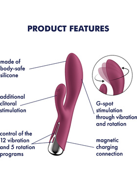 Satisfyer: Spinning Rabbit 1, Rotating Vibrator, red