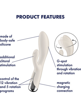 Satisfyer: Spinning Rabbit 1, Rotating Vibrator, white