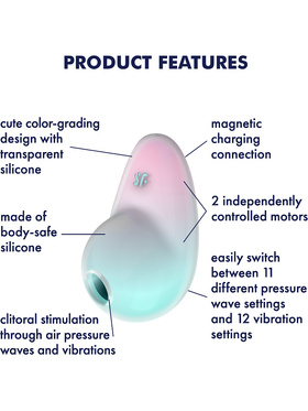 Satisfyer: Pixie Dust, Double Air Pulse Vibrator, mint/pink