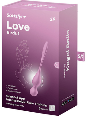 Satisfyer Connect: Love Birds 1, Vibrating Kegel Balls, pink