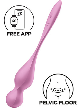 Satisfyer Connect: Love Birds 1, Vibrating Kegel Balls, pink