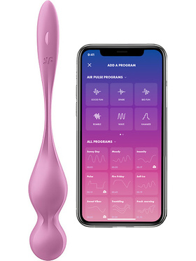 Satisfyer Connect: Love Birds 1, Vibrating Kegel Balls, pink