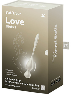 Satisfyer Connect: Love Birds 1, Vibrating Kegel Balls, white