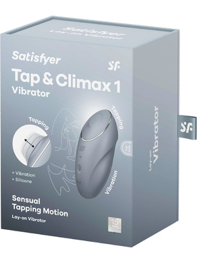 Satisfyer: Tap & Climax 1, Lay-On Vibrator, grey