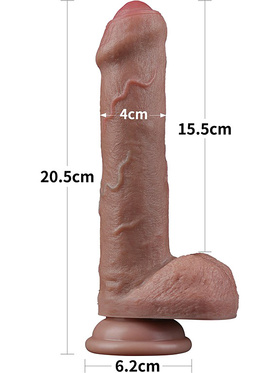 LoveToy: Dual-Layered Silicone Cock, 20.5cm