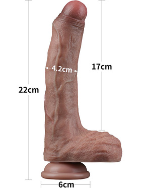 LoveToy: Dual-Layered Silicone Cock, 22cm