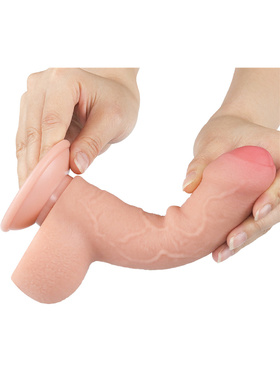 LoveToy: Sliding-Skin Dildo, 18 cm, light