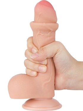 LoveToy: Sliding-Skin Dildo, 18 cm, light