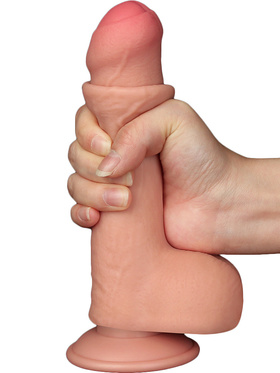 LoveToy: Sliding-Skin Dildo, 18 cm, light