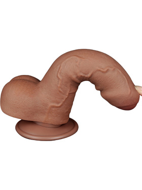 LoveToy: Sliding-Skin Dildo, 18 cm, brown