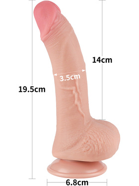 LoveToy: Sliding-Skin Dildo, 19.5 cm, light