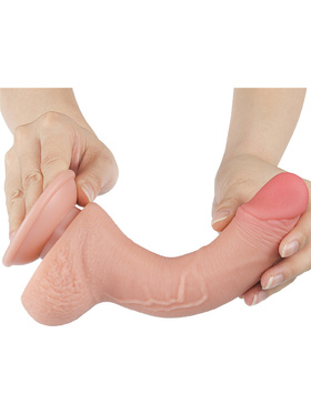 LoveToy: Sliding-Skin Dildo, 19.5 cm, light