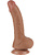 LoveToy: Sliding-Skin Dildo, 19.5 cm, brown