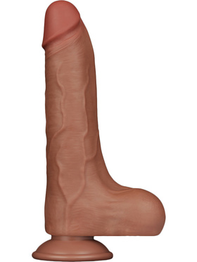 LoveToy: Sliding-Skin Dildo, 22 cm, brown