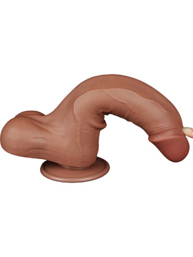 LoveToy: Sliding-Skin Dildo, 22 cm, brown