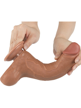 LoveToy: Sliding-Skin Dildo, 22 cm, brown