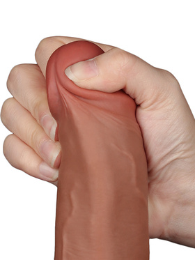 LoveToy: Sliding-Skin Dildo, 22 cm, brown